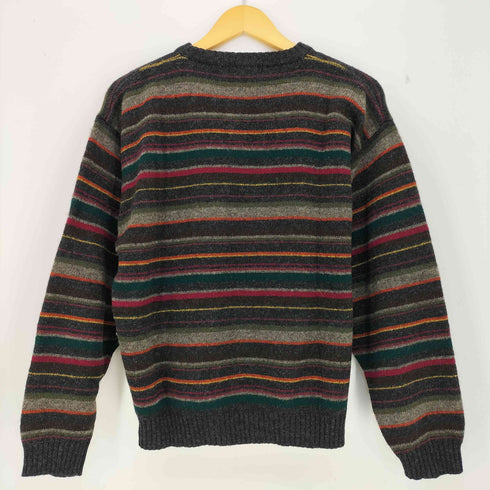 エディーバウアー Eddie Bauer AKA 90s 香港製 マルチボーダーウールニット メンズ import:L