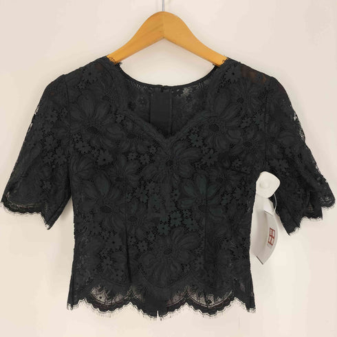 ハナエモリ HANAE MORI BOUTIQUE レース 切替 3B ジャケット バック ジップアップ レース ブラウス スカート 3P セットアップ レディース 7