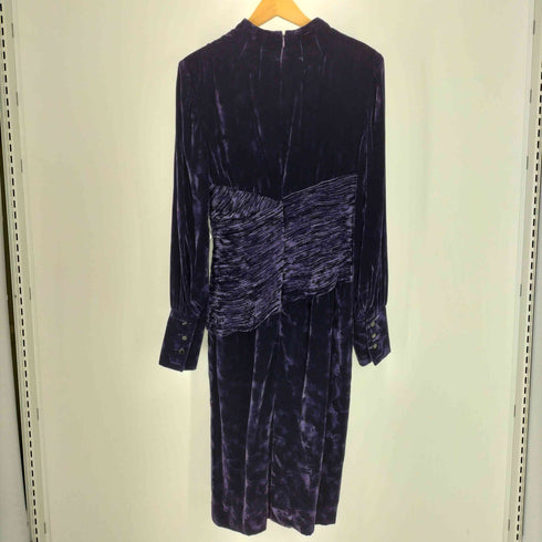 ハナエモリ HANAE MORI 畝切替 ベルベット ワンピース レディース JPN:38