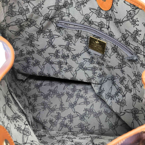 ヴィヴィアンウエストウッド Vivienne Westwood PVCレザー チェック柄トートバッグ レディース