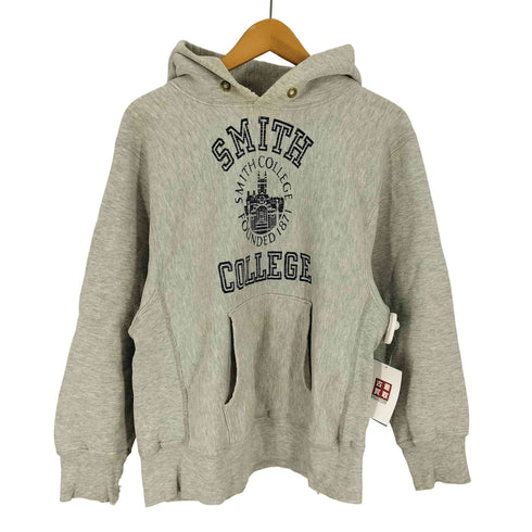 チャンピオン Champion 80S USA製 トリコタグ REVERSE WEAVE SMITH カレッジ フロッキー プリント プルオーバー パーカー メンズ import:M