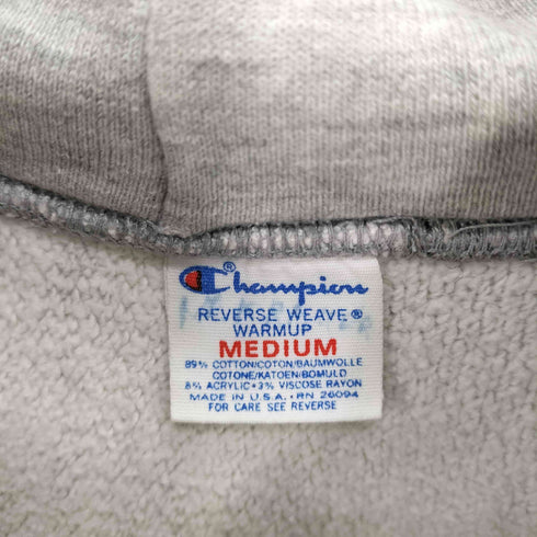 チャンピオン Champion 80S USA製 トリコタグ REVERSE WEAVE SMITH カレッジ フロッキー プリント プルオーバー パーカー メンズ import:M