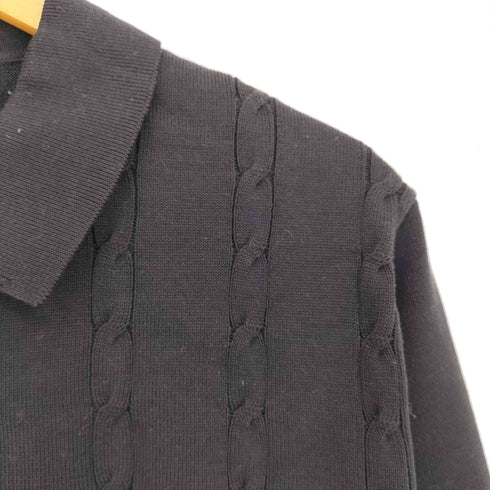 ビューティーアンドユースユナイテッドアローズ BEAUTY & YOUTH UNITED ARROWS 23AW SDA ケーブル ストライプ ポロニット メンズ JPN:S