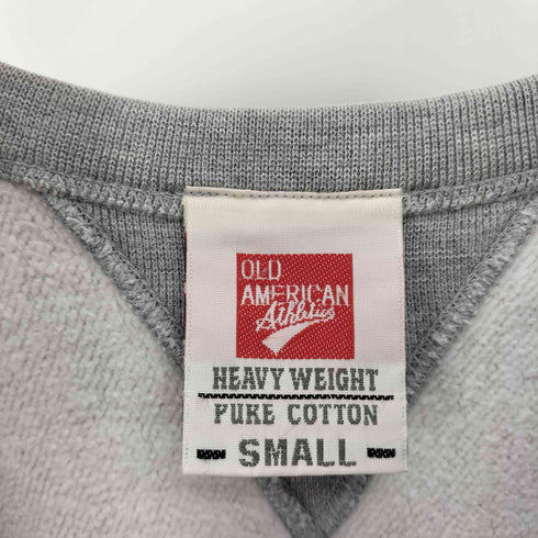 OLD AMERICAN ATHLETICS HEAVY WEIGHT PURE COTTON 両Vガゼット クルーネック スウェット 長リブ メンズ import:S