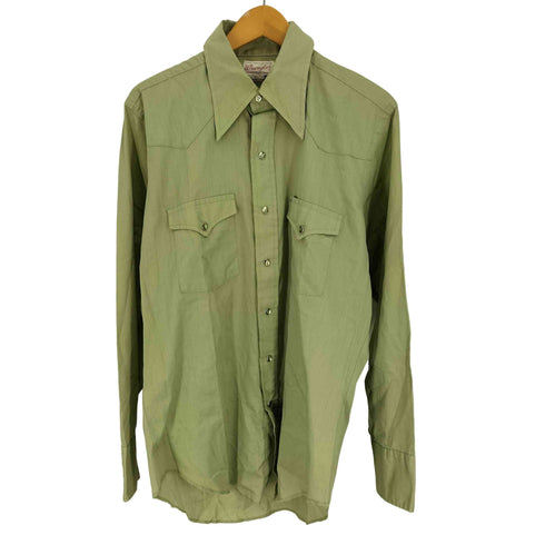 ラングラー Wrangler 70-80S PERMANENT PRESS USA製 デカ襟 ウエスタン シャツ メンズ