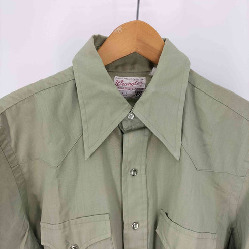 ラングラー Wrangler 70-80S PERMANENT PRESS USA製 デカ襟 ウエスタン シャツ メンズ