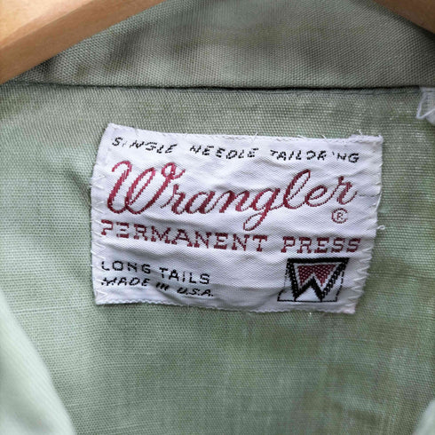 ラングラー Wrangler 70-80S PERMANENT PRESS USA製 デカ襟 ウエスタン シャツ メンズ