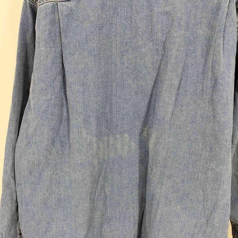 エディーバウアー Eddie Bauer 90-00S DENIM 黒タグ ボタンダウン デニム シャツ メンズ import:L