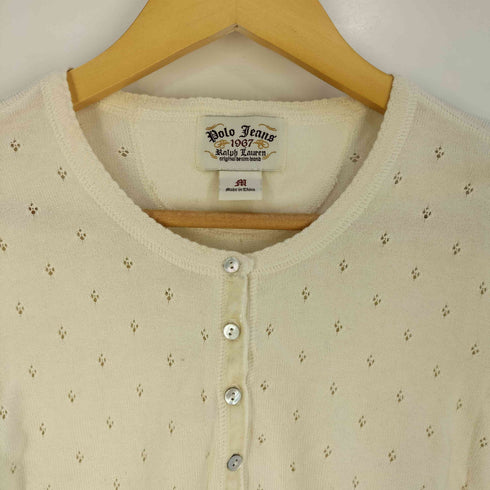 ポロジーンズカンパニーラルフローレン POLO JEANS COMPANY RALPH LAUREN ハーフボタン コットンニット レディース import:M