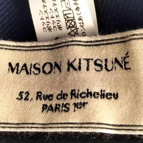 メゾンキツネ MAISON KITSUNE 6パネル トリコロールワッペン キャップ レディース