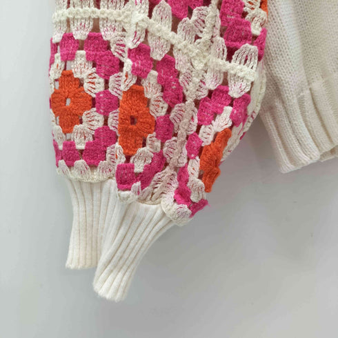 ザラ ZARA CROCHET CHENILLE SWEATSHIRT レディース import:M