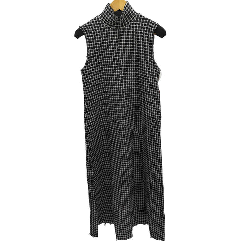 ザラ ZARA ギンガムニット ドレスワンピース レディース import:M
