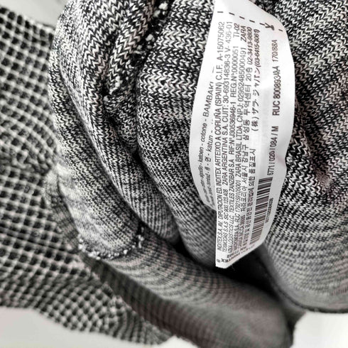ザラ ZARA ギンガムニット ドレスワンピース レディース import:M