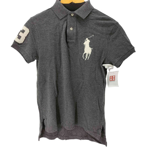 ポロバイラルフローレン Polo by RALPH LAUREN CUSTOM FIT ビッグポニー刺繍 袖ナンバリングポロシャツ レディース import:XS