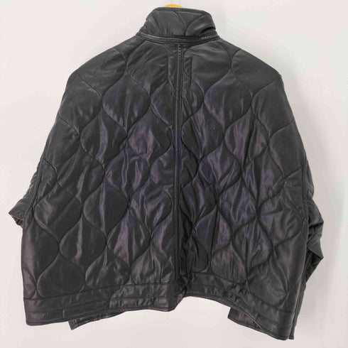 ザラ ZARA キルティング フェイクレザーパフジャケット レディース import:M
