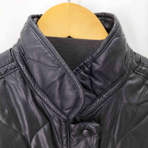 ザラ ZARA キルティング フェイクレザーパフジャケット レディース import:M