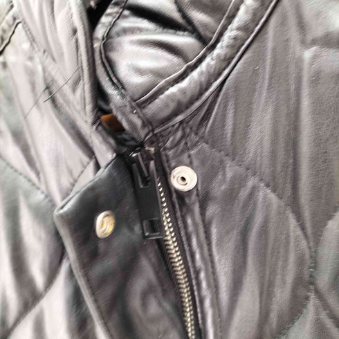 ザラ ZARA キルティング フェイクレザーパフジャケット レディース import:M