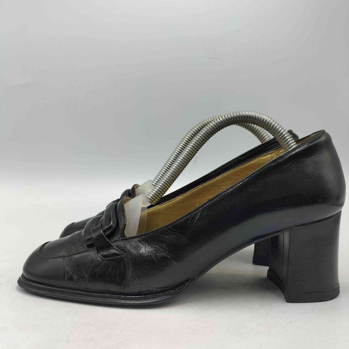 イヴサンローラン Yves Saint Laurent レザー ヒール ローファー レディース 35 1/2