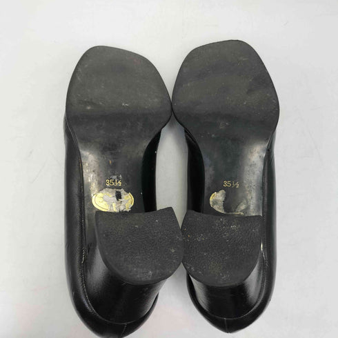 イヴサンローラン Yves Saint Laurent レザー ヒール ローファー レディース 35 1/2