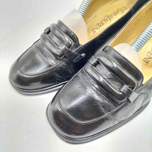 イヴサンローラン Yves Saint Laurent レザー ヒール ローファー レディース 35 1/2