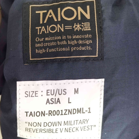 タイオン TAION ミリタリー Ripstop Vネックジップリバーシブルベスト メンズ JPN:L