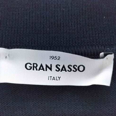 グランサッソ Gran Sasso ロングスリーブ スキッパー ポロ 12G メリノウール メンズ EUR:48