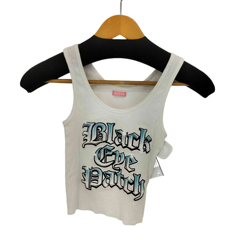 ザブラックアイパッチ THE BLACK EYE PATCH BLACK LETTER AIRBRUSH TANK レディース JPN:S