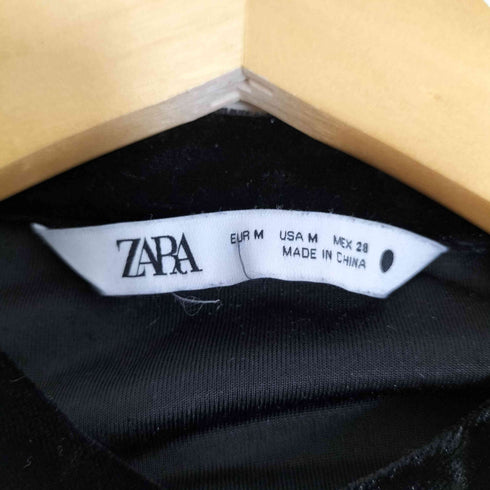 ザラ ZARA ベルベット ミニドレス ワンピース レディース import:M
