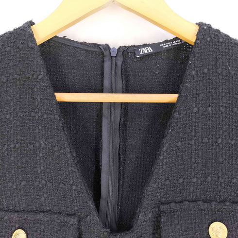 ザラ ZARA TEXTURED DRESS WITH GOLD BUTTONS 金ボタン テクスチャード ドレス ワンピース レディース import:S
