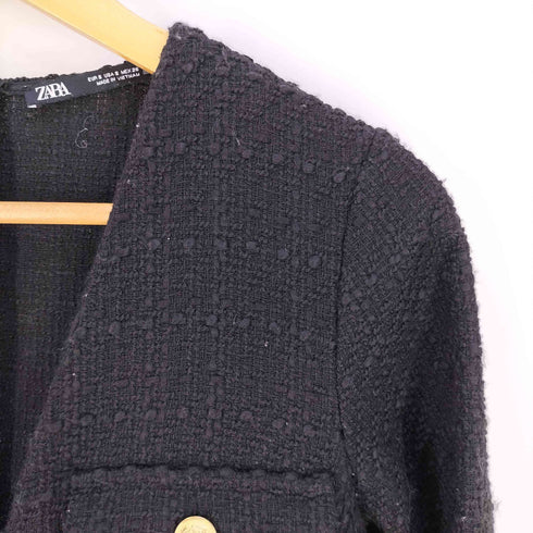 ザラ ZARA TEXTURED DRESS WITH GOLD BUTTONS 金ボタン テクスチャード ドレス ワンピース レディース import:S