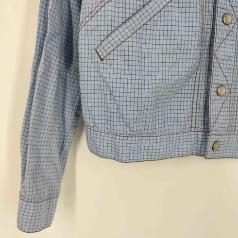 マリテフランソワジルボー MARITHE FRANCOIS GIRBAUD チェック柄 ステッチデザイン スナップボタン シャツ メンズ import:M