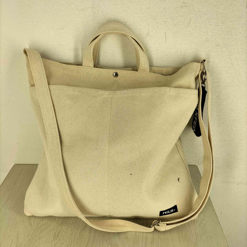 ミルクフェド MILKFED. EMBROIDERED BAR SHOULDER W/STRAP レディース ONE SIZE