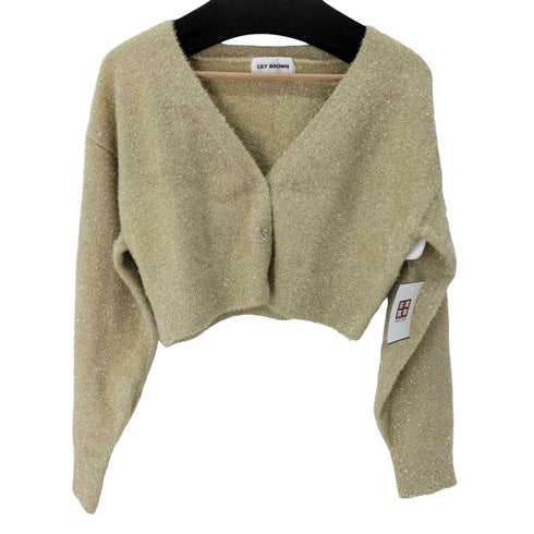 リリーブラウン Lily Brown ラメクロップドカーディガン レディース ONE SIZE