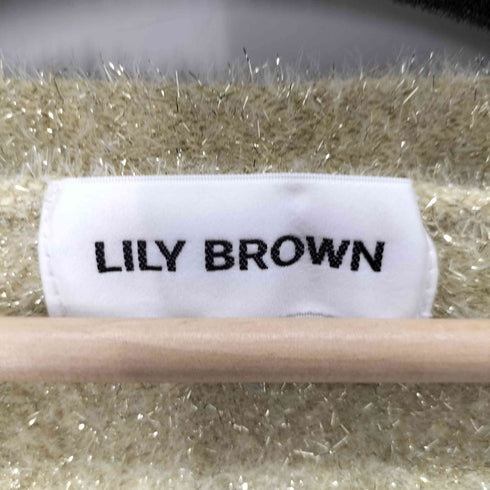 リリーブラウン Lily Brown ラメクロップドカーディガン レディース ONE SIZE