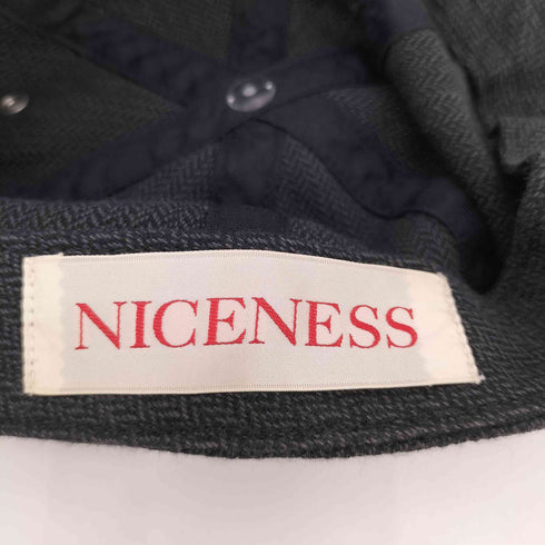 ナイスネス NICENESS manhole 別注 6PANEL CAP キャップ ヘリンボーン メンズ