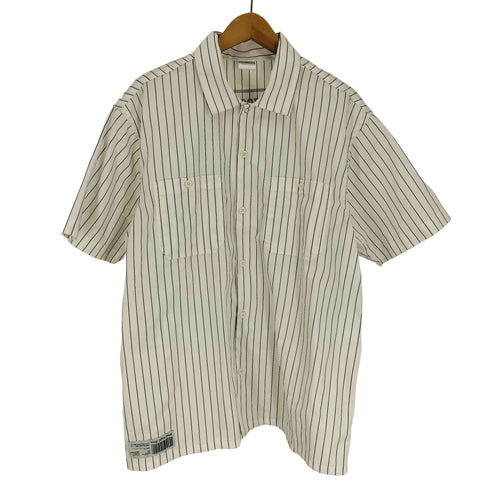 GOOD NIGHT 5TORE フラップポケット ストライプ S/S ワーク シャツ メンズ