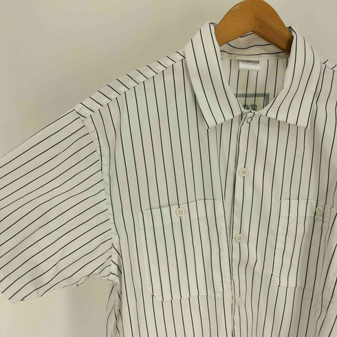 GOOD NIGHT 5TORE フラップポケット ストライプ S/S ワーク シャツ メンズ