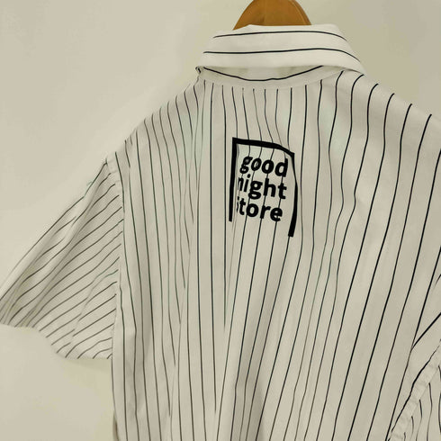 GOOD NIGHT 5TORE フラップポケット ストライプ S/S ワーク シャツ メンズ
