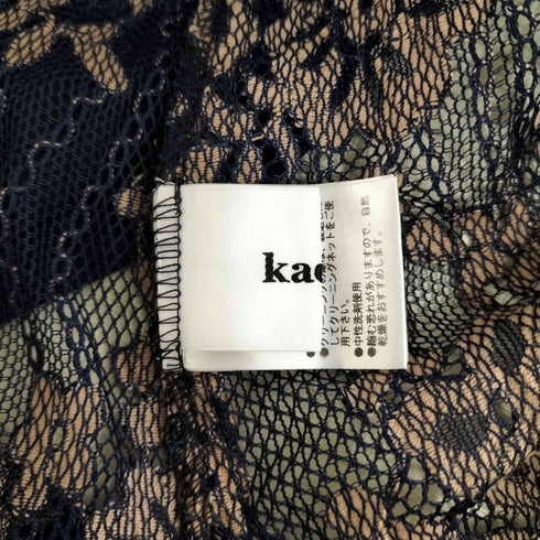 カエン kaene 配色レースエプロンワンピース レディース 36