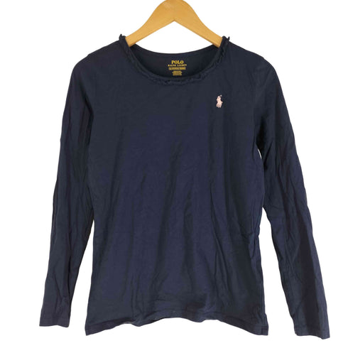 ポロラルフローレン POLO RALPH LAUREN ポニー刺繍 襟フリル L/S カットソー レディース import:XL