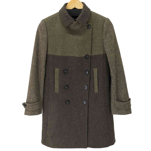 ポールスミスブラック Paul Smith BLACK Moon社製 ツイード ウールダブルコート レディース 38