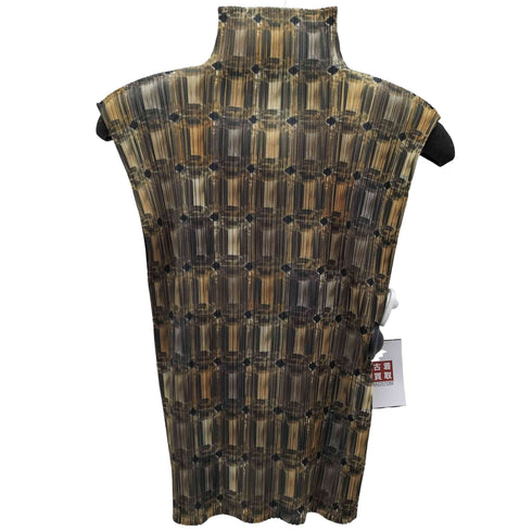 プリーツプリーズイッセイミヤケ PLEATS PLEASE ISSEY MIYAKE 宝石柄 ノースリーブ プリーツカットソー レディース 3