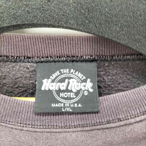 ハードロックホテル Hard rock HOTEL USA製 刺繍スウェットプルオーバー フェード メンズ L/XL