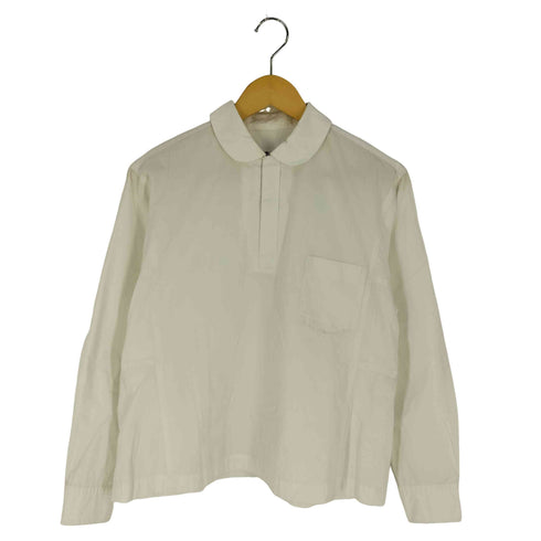 ローブドシャンブルコムデギャルソン robe de chambre COMME des GARCONS 90s ラウンドカラー ハーフボタン コットン ブラウス レディース