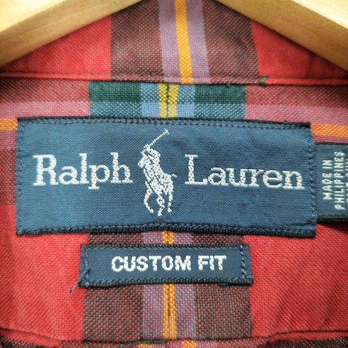 ラルフローレン RALPH LAUREN ポニー刺繍オックスフォードタータンチェックシャツ メンズ JPN:S