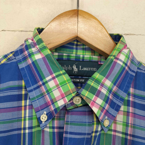 ラルフローレン RALPH LAUREN ポニー刺繍オックスフォードマドラスチェックシャツ メンズ JPN:S