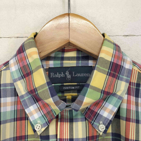 ラルフローレン RALPH LAUREN ポニー刺繍オックスフォードマドラスチェックシャツ メンズ JPN:S