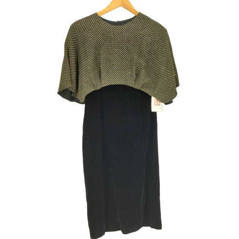 ハナエモリ HANAE MORI ラメ糸 ベロア S/S ワンピース レディース 9A3