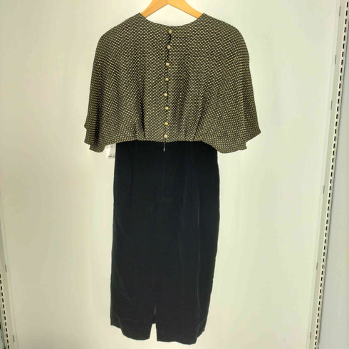 ハナエモリ HANAE MORI ラメ糸 ベロア S/S ワンピース レディース 9A3