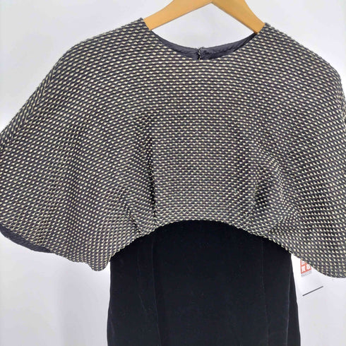 ハナエモリ HANAE MORI ラメ糸 ベロア S/S ワンピース レディース 9A3